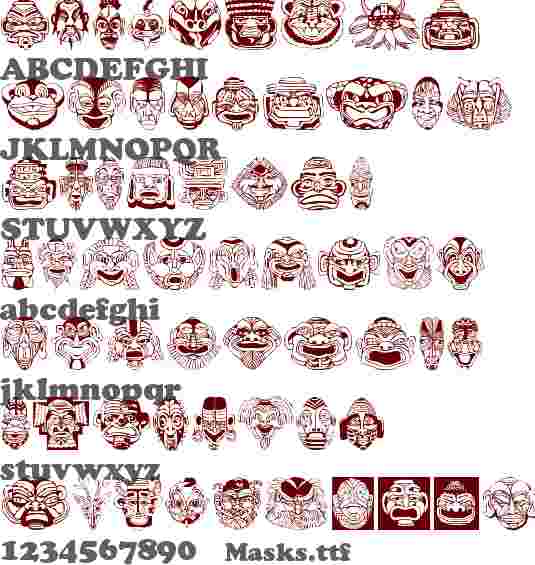 Masks font