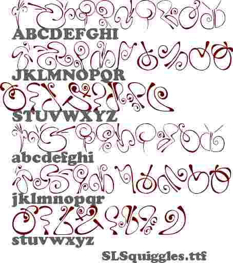 squiggles font