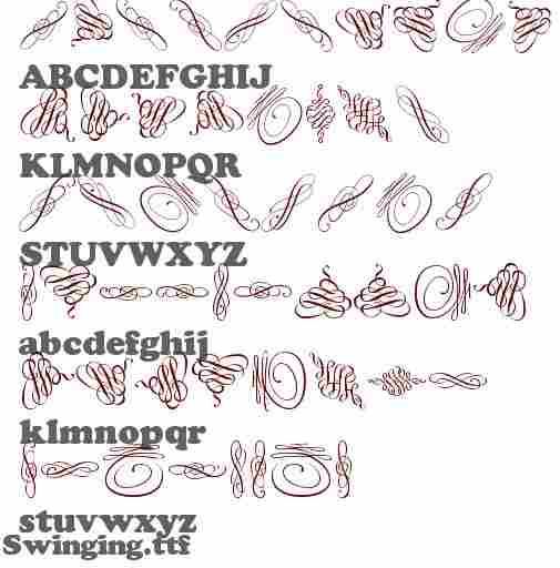 swinging font